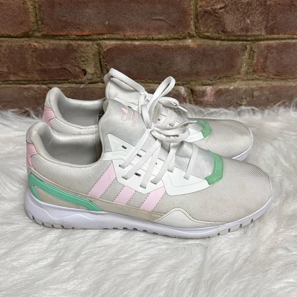 Adidas White Pink &Green Sneaker Size 7